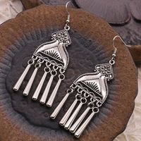 1 Pair Ethnic Style Tassel Flower Alloy Plating Hollow Out Women's Drop Earrings main image 5