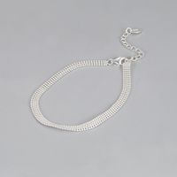 Simple Style Solid Color Silver Plating Hollow Out Bracelets 1 Piece sku image 1
