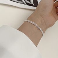 Simple Style Solid Color Silver Plating Hollow Out Bracelets 1 Piece main image 4