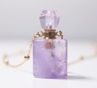 Ethnic Style Perfume Bottle Crystal Metal Pendant Necklace 1 Piece sku image 2
