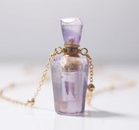 Ethnic Style Perfume Bottle Crystal Metal Pendant Necklace 1 Piece sku image 3
