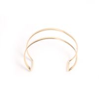 1 Piece Simple Style Solid Color Metal Hollow Out Women's Bangle main image 5