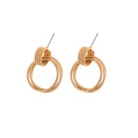 1 Pair Fashion Solid Color Alloy Plating Gold Plated Women's Earrings main image 4