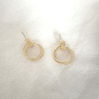 1 Pair Fashion Solid Color Alloy Plating Gold Plated Women's Earrings main image 3