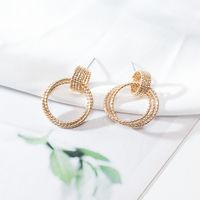 1 Pair Fashion Solid Color Alloy Plating Gold Plated Women's Earrings main image 2