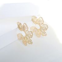 1 Pair Fashion Leaf Alloy Hollow Out Women's Earrings main image 5