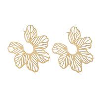 1 Pair Fashion Leaf Alloy Hollow Out Women's Earrings main image 4
