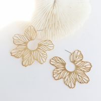 1 Pair Fashion Leaf Alloy Hollow Out Women's Earrings main image 2