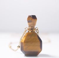 Simple Style Perfume Bottle Crystal Metal Pendant Necklace 1 Piece main image 3