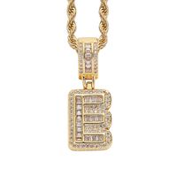 Simple Style Letter Copper Inlay Zircon Pendant Necklace 1 Piece sku image 8
