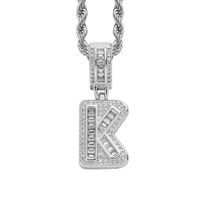 Simple Style Letter Copper Inlay Zircon Pendant Necklace 1 Piece sku image 21