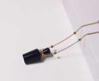 Simple Style Perfume Bottle Crystal Metal Pendant Necklace 1 Piece sku image 4