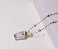 Simple Style Perfume Bottle Crystal Metal Pendant Necklace 1 Piece sku image 6