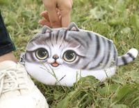 Unisex Cat Plush Polyester Zipper Coin Purses sku image 5