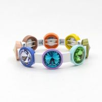 1 Piece Fashion Round Colorful Alloy Enamel Beaded Stoving Varnish Inlay Zircon Women's Bracelets sku image 1