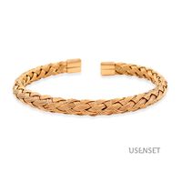 Estilo Simple Giro Acero Inoxidable Enchapado Brazalete 1 Pieza sku image 6