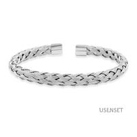 Simple Style Twist Stainless Steel Plating Bangle 1 Piece sku image 1
