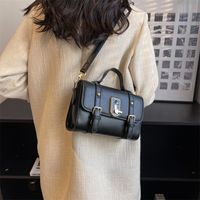 Women's Mini Spring&summer Pu Leather Solid Color Fashion Square Zipper Lock Clasp Handbag main image 10