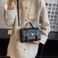 Women's Mini Spring&summer Pu Leather Solid Color Fashion Square Zipper Lock Clasp Handbag main image 11