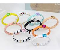 1 Piece Fashion Round Alloy Beaded Stoving Varnish Inlay Artificial Crystal Women's Bracelets main image 2
