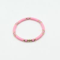 1 Piece Bohemian Round Multicolor Alloy Enamel Beaded Stoving Varnish Women's Bangle sku image 8