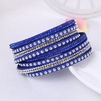 1 Piece Fashion Round Solid Color Flannel Inlay Rhinestones Women's Bangle main image 1