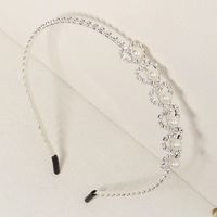Elegant Heart Shape Metal Inlay Artificial Pearls Rhinestones Hair Band 1 Piece main image 1