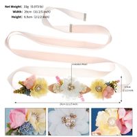 Sweet Flower Woven Fabric Women's Corset Belts 1 Piece sku image 2