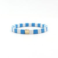 1 Pieza Estilo Simple Vistoso Cuadrado Aleación Esmalte Con Cuentas Barniz De Estufa Mujeres Pulsera sku image 15