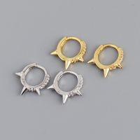 Fashion Geometric Sterling Silver Inlaid Zircon Earrings 1 Pair main image 1