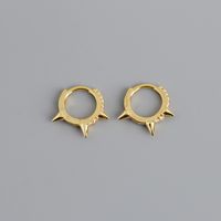Fashion Geometric Sterling Silver Inlaid Zircon Earrings 1 Pair sku image 1