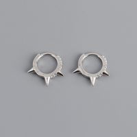 Fashion Geometric Sterling Silver Inlaid Zircon Earrings 1 Pair sku image 2