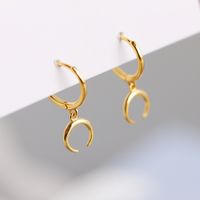 Fashion Moon Sterling Silver Plating Drop Earrings 1 Pair main image 5