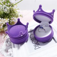1 Piece Retro Crown Flannel Jewelry Boxes sku image 1