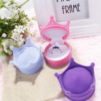 1 Piece Retro Crown Flannel Jewelry Boxes main image 4