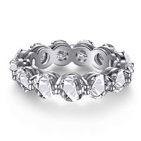 Simple Style Geometric Sterling Silver Inlay Zircon Rings 1 Piece sku image 1