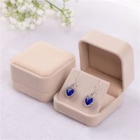 1 Piece Fashion Square Solid Color Flannel Jewelry Boxes main image 4