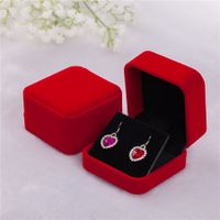 1 Piece Fashion Square Solid Color Flannel Jewelry Boxes main image 3