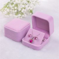 1 Piece Fashion Square Solid Color Flannel Jewelry Boxes main image 2