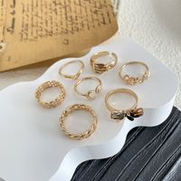 7 Pieces Fashion Letter Butterfly Alloy Women's Rings main image 6