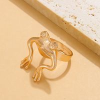Cute Frog Alloy Plating 14k Gold Plated Women's Open Ring main image 3