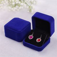 1 Piece Fashion Square Solid Color Flannel Jewelry Boxes sku image 4