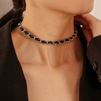 Cool Style Geometric Pu Leather Braid Women's Choker main image 6