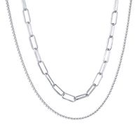 Mode Einfarbig Sterling Silber Überzug Halskette 1 Stück sku image 9