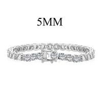 Simple Style Round Sterling Silver Inlay Zircon Bracelets 1 Piece sku image 1