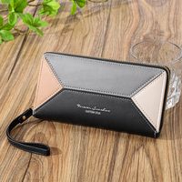 Women's Color Block Pu Leather Zipper Wallets main image 1