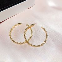 Exaggerated Round Copper Plating Hoop Earrings 1 Pair main image 1