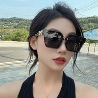 Fashion Geometric Pc Resin Square Metal Full Frame Women's Sunglasses main image 8