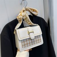 Women's Pu Leather Solid Color Fashion Square Flip Cover Shoulder Bag Crossbody Bag main image 3