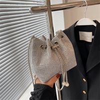 Women's Pu Leather Polka Dots Fashion Bucket String Crossbody Bag Bucket Bag Chain Bag main image 3